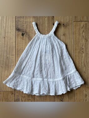 NEW Del Sol Sleeveless White Cotton Dress size 1